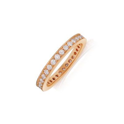 Skyline 18ct Rose Gold Diamond Set Full Eternity Ring, 2.5mm
