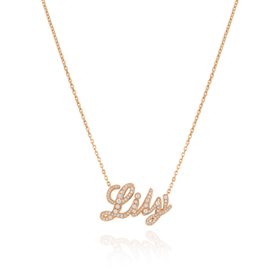 Lily 18ct Rose Gold Diamond-Set Pendant