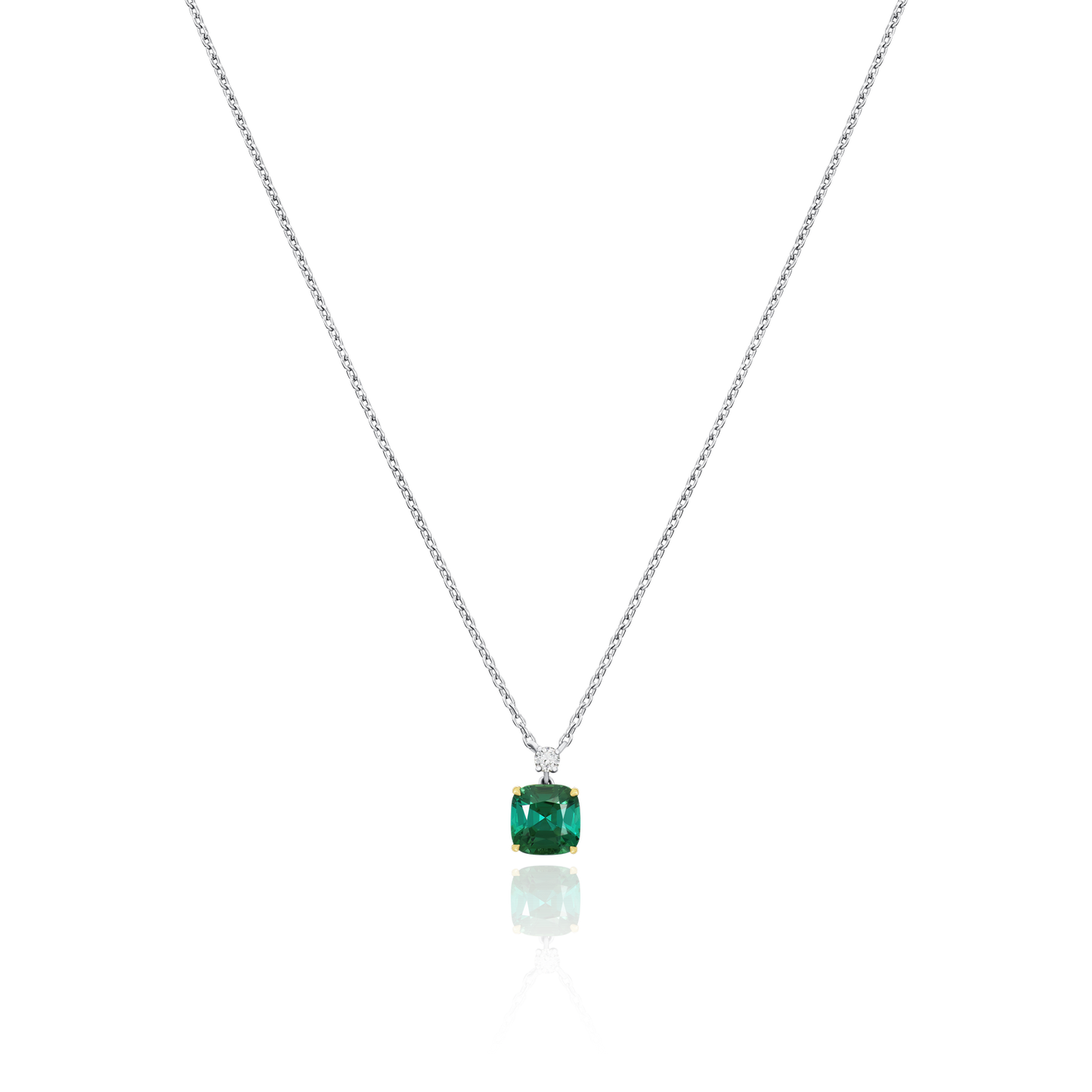 1.48cts Lagoon Tourmaline and Diamond Pendant