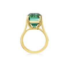 10.75cts Mint Tourmaline and Diamond Ring