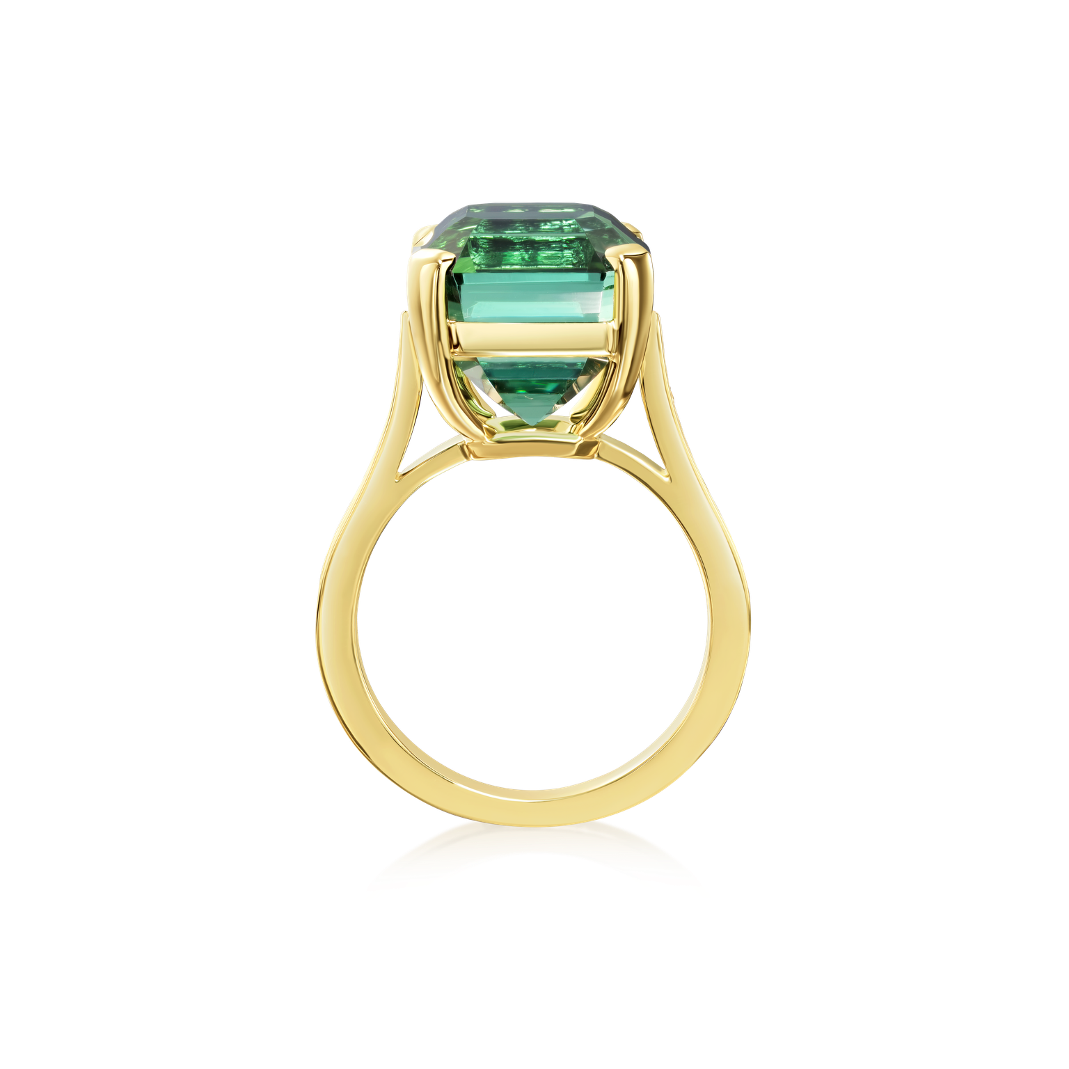 10.75cts Mint Tourmaline and Diamond Ring