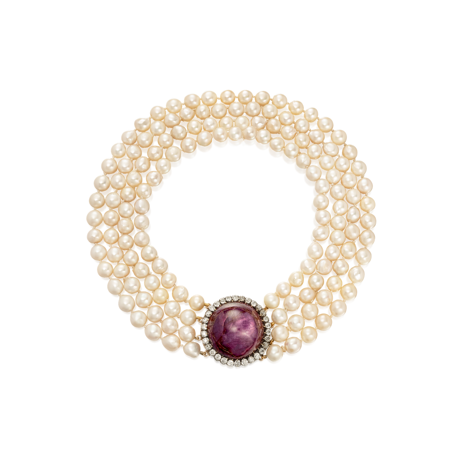 Four Row Cultured Pearl Necklace