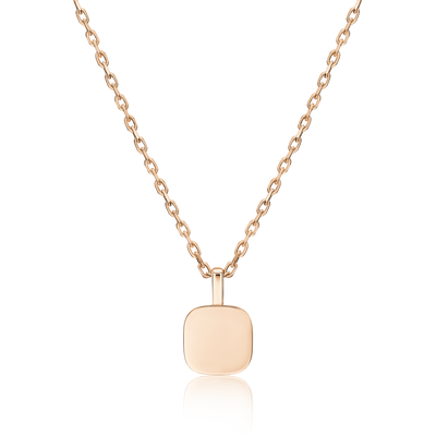 18ct Rose Gold Cushion Shape Pendant