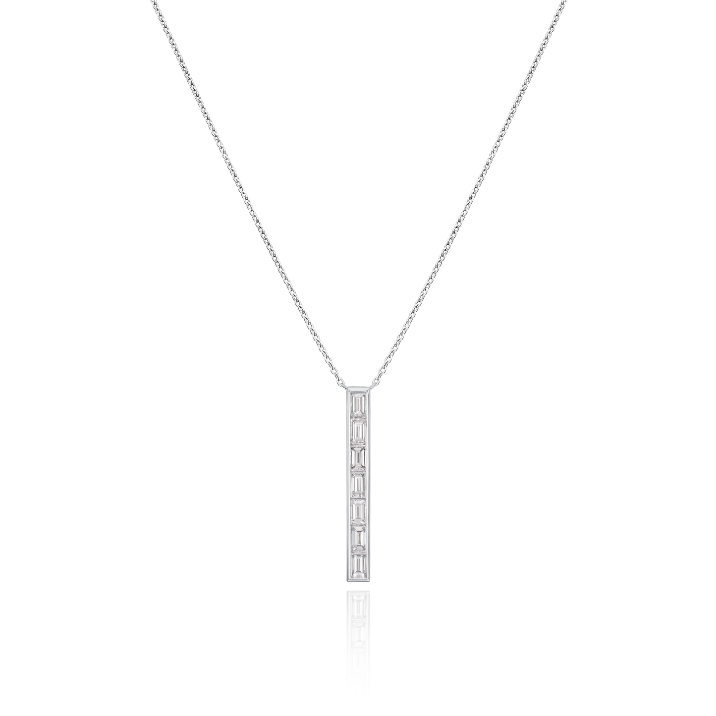 1.33cts Baguette Diamond Bar Pendant