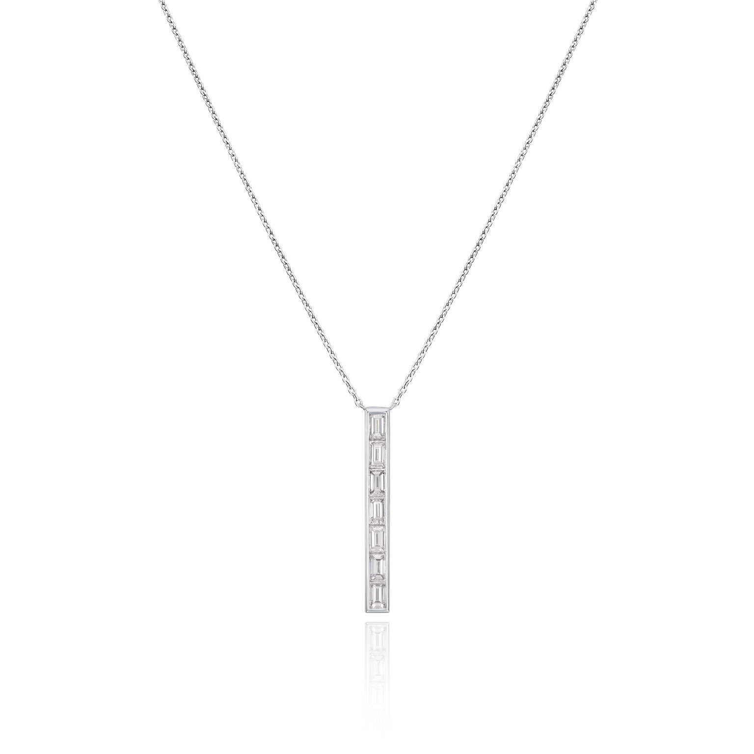 1.33cts Baguette Diamond Bar Pendant