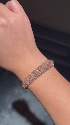 22.36cts Pink Diamond Cluster Bracelet