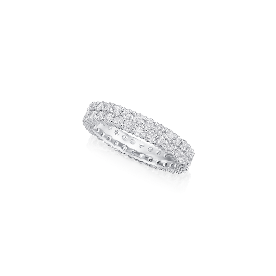 1.95cts Diamond Wave Two Row Eternity Ring