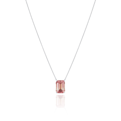 5.38cts Octagon Pink Bi-Colour Tourmaline Pendant