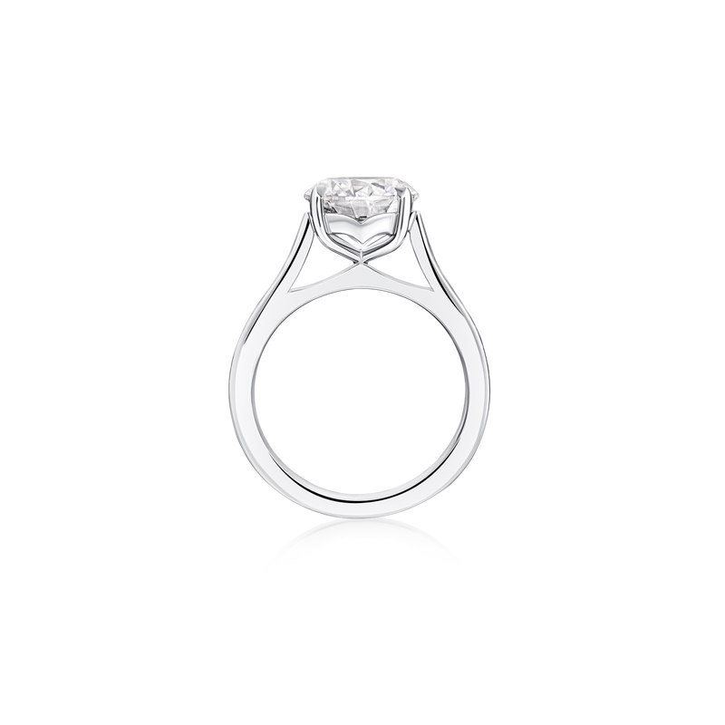 3.00cts Round Brilliant-Cut Diamond Solitaire Engagement Ring