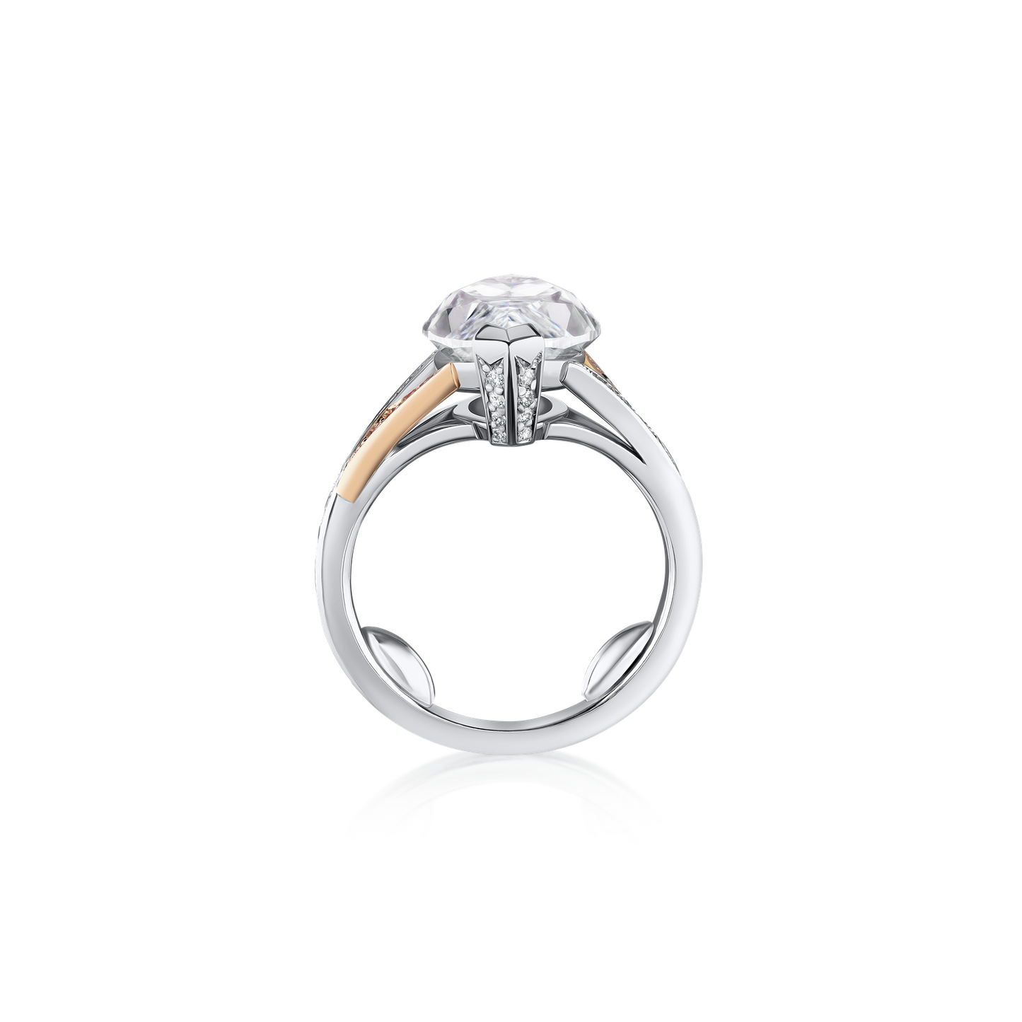 5.70cts Marquise-Cut Diamond Ring with Split Shoulders