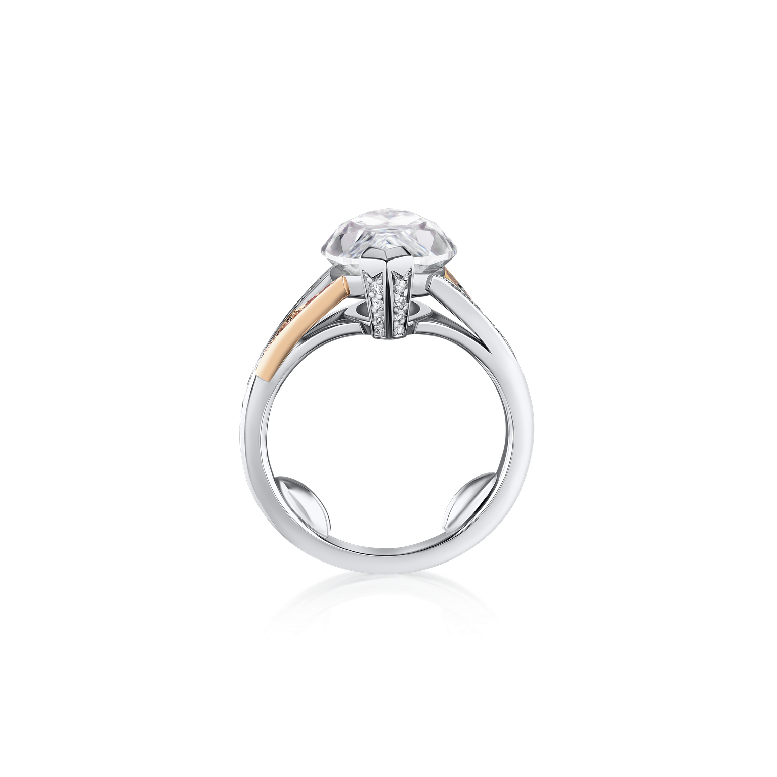 5.70cts Marquise-Cut Diamond Ring with Split Shoulders