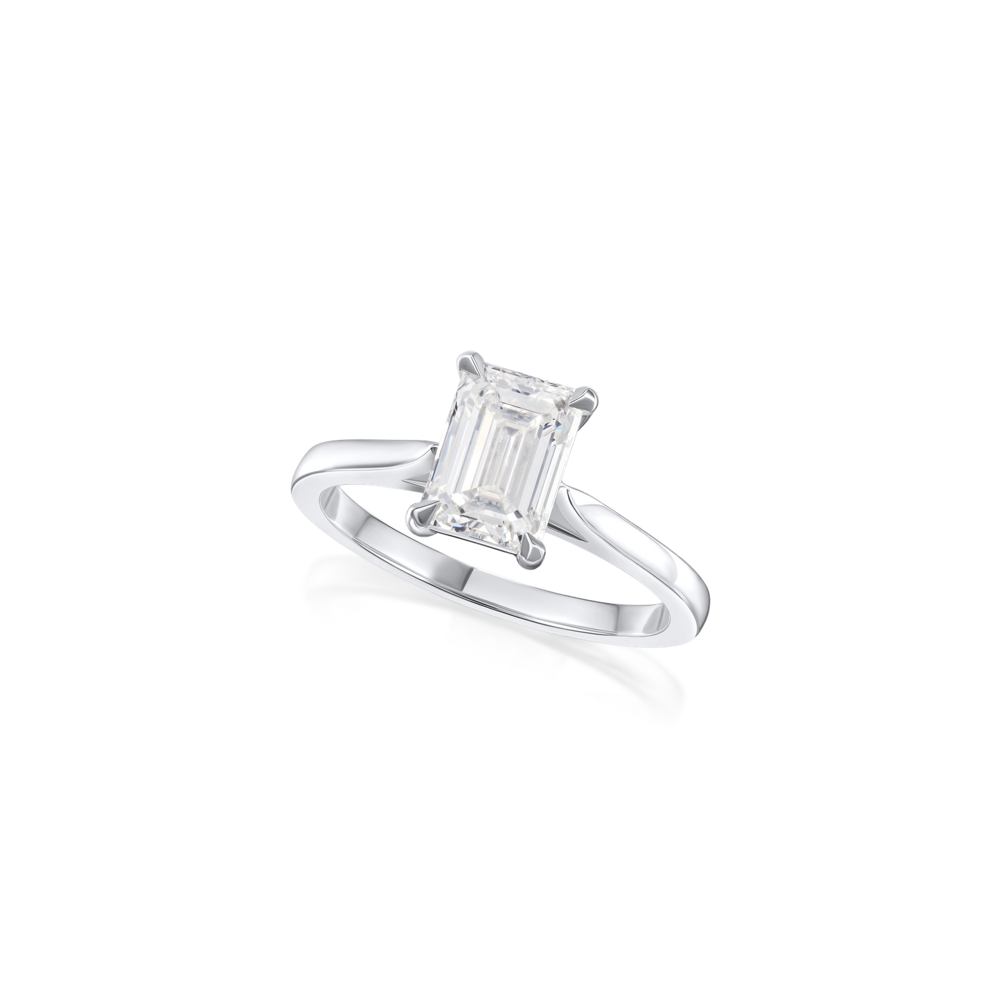 1.50cts Emerald-Cut Diamond Solitaire Ring