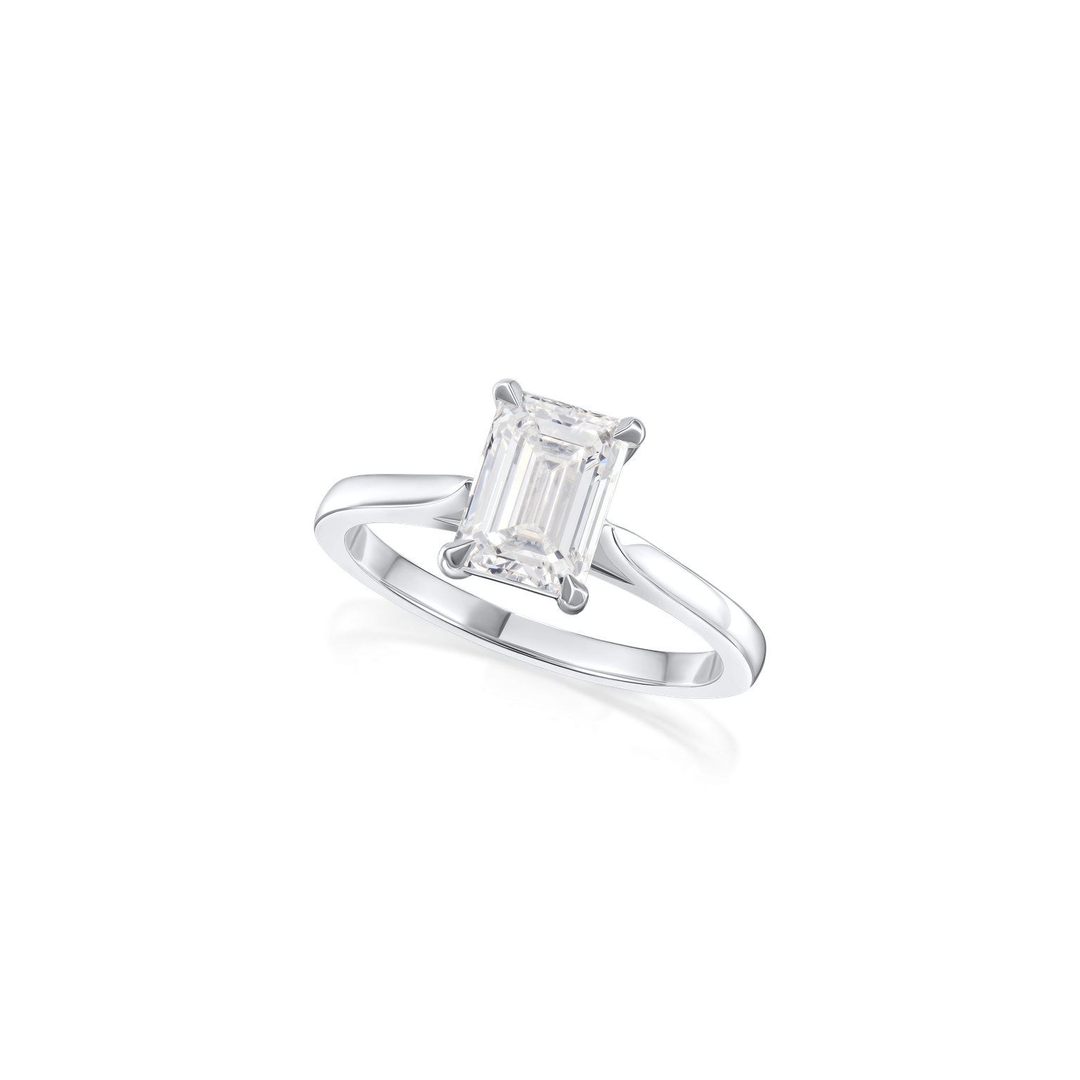 1.50cts Emerald-Cut Diamond Solitaire Ring