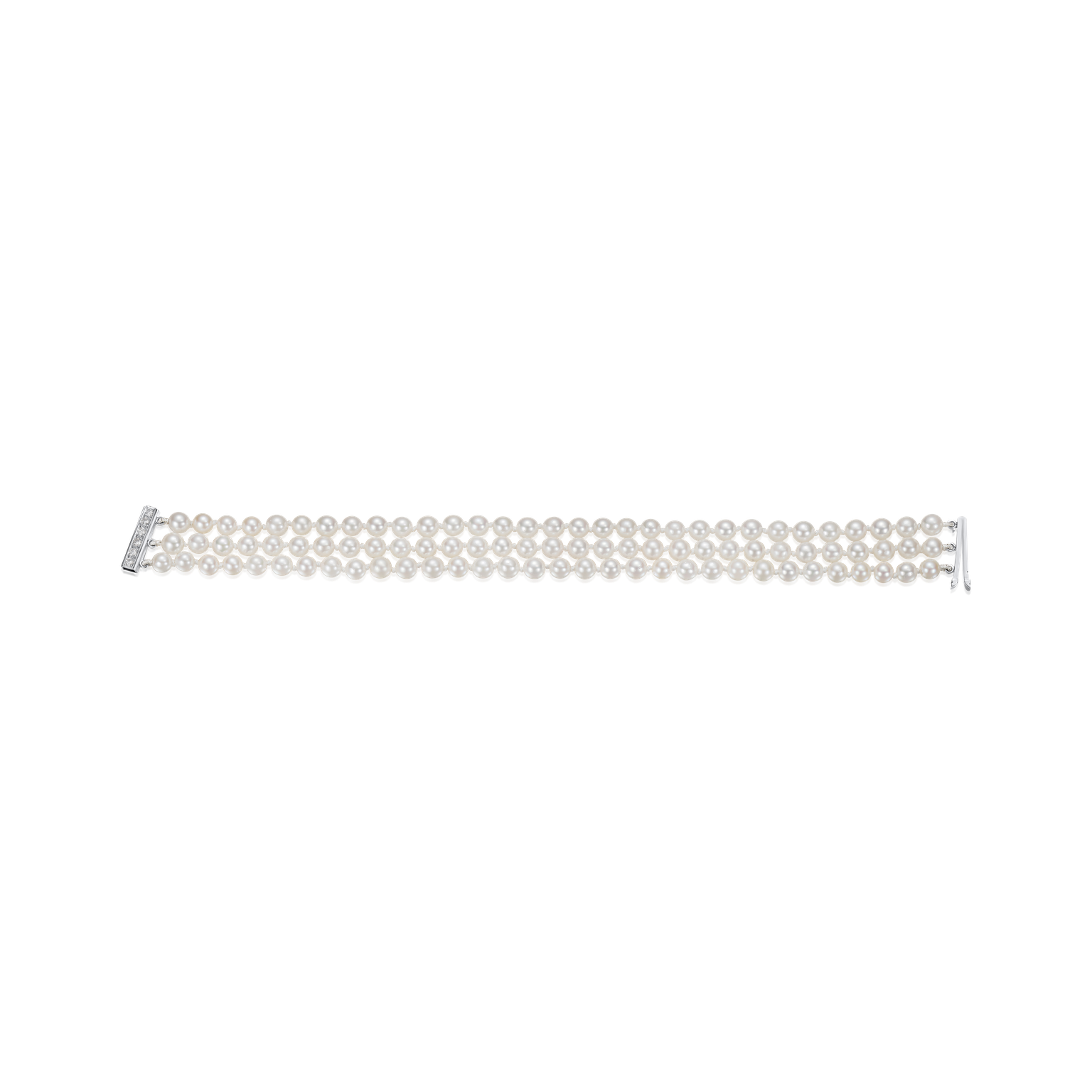 Pearl and Diamond 18ct White Gold Bracelet