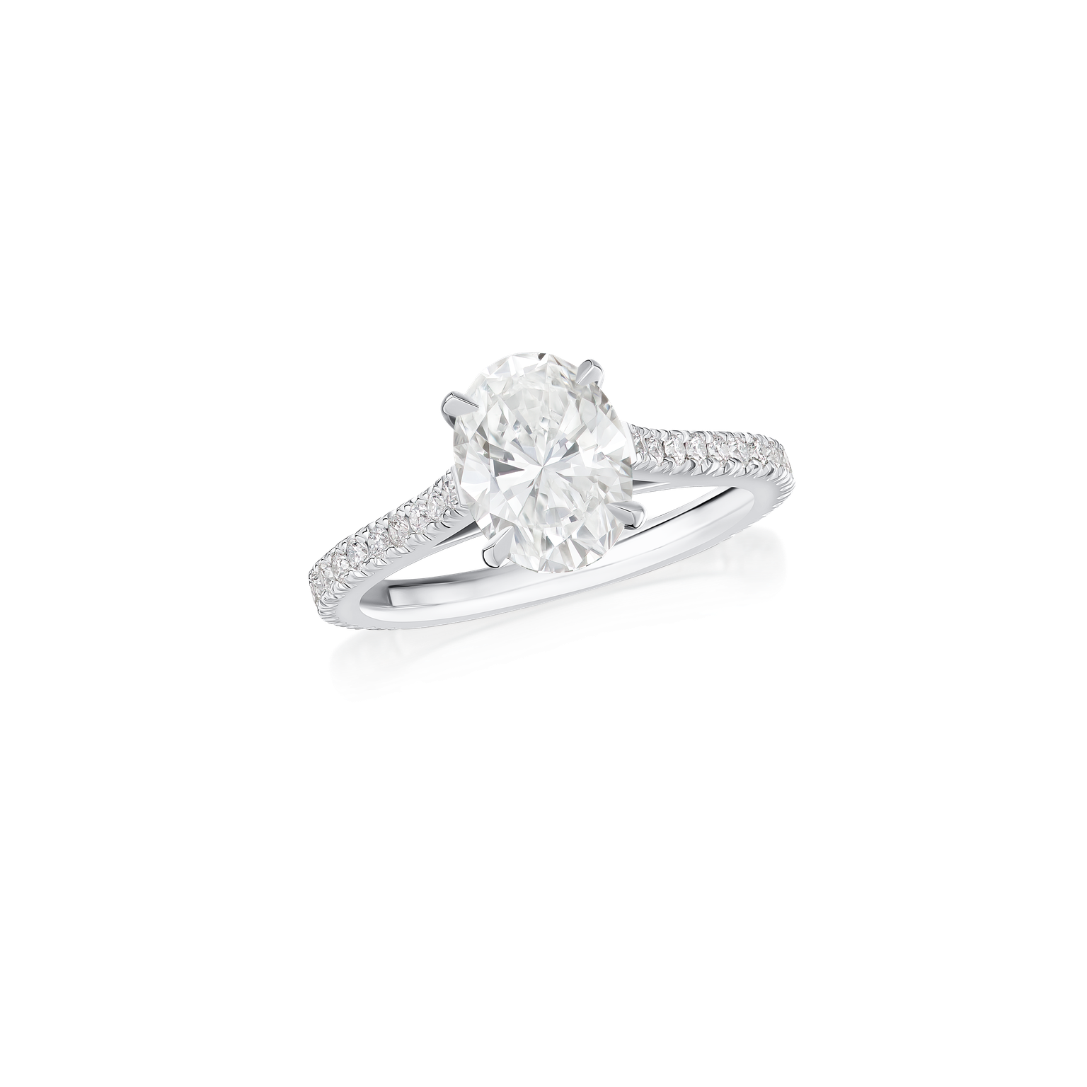 1.52cts Oval-Cut Diamond Solitaire Ring