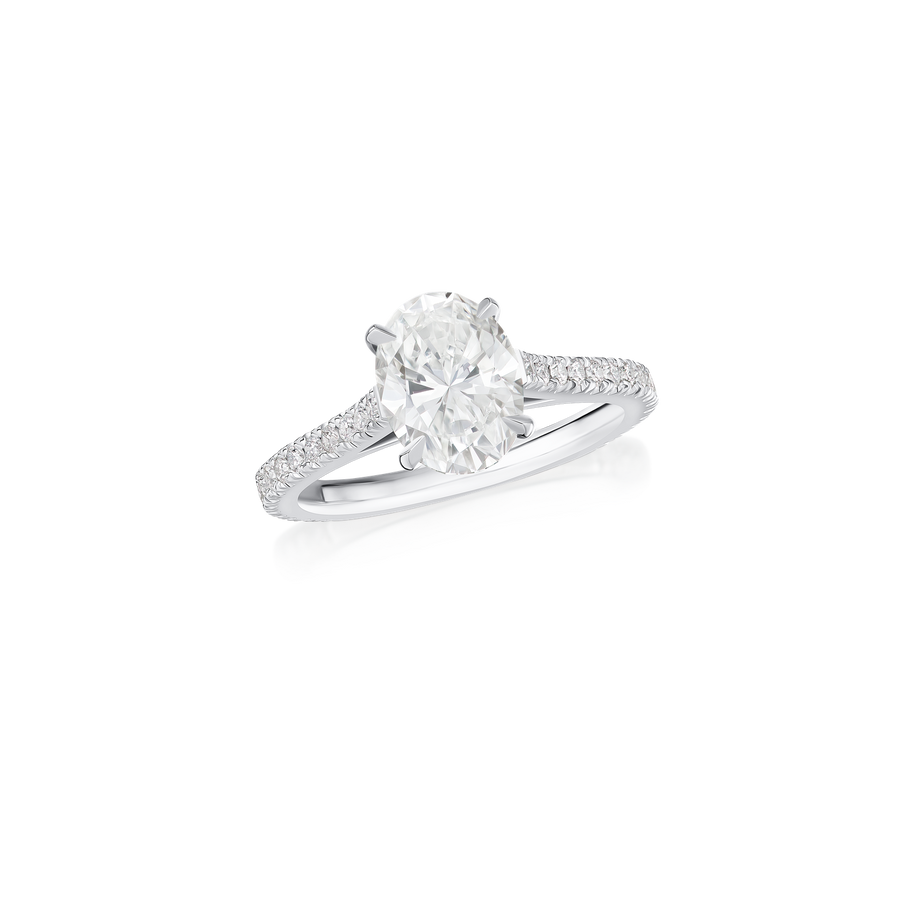 1.52cts Oval-Cut Diamond Solitaire Ring