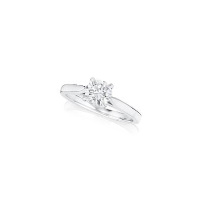 0.70ct Round Brilliant-Cut Diamond Solitaire Ring