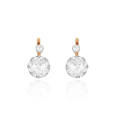 4.92cts Old-Cut Diamond Earrings