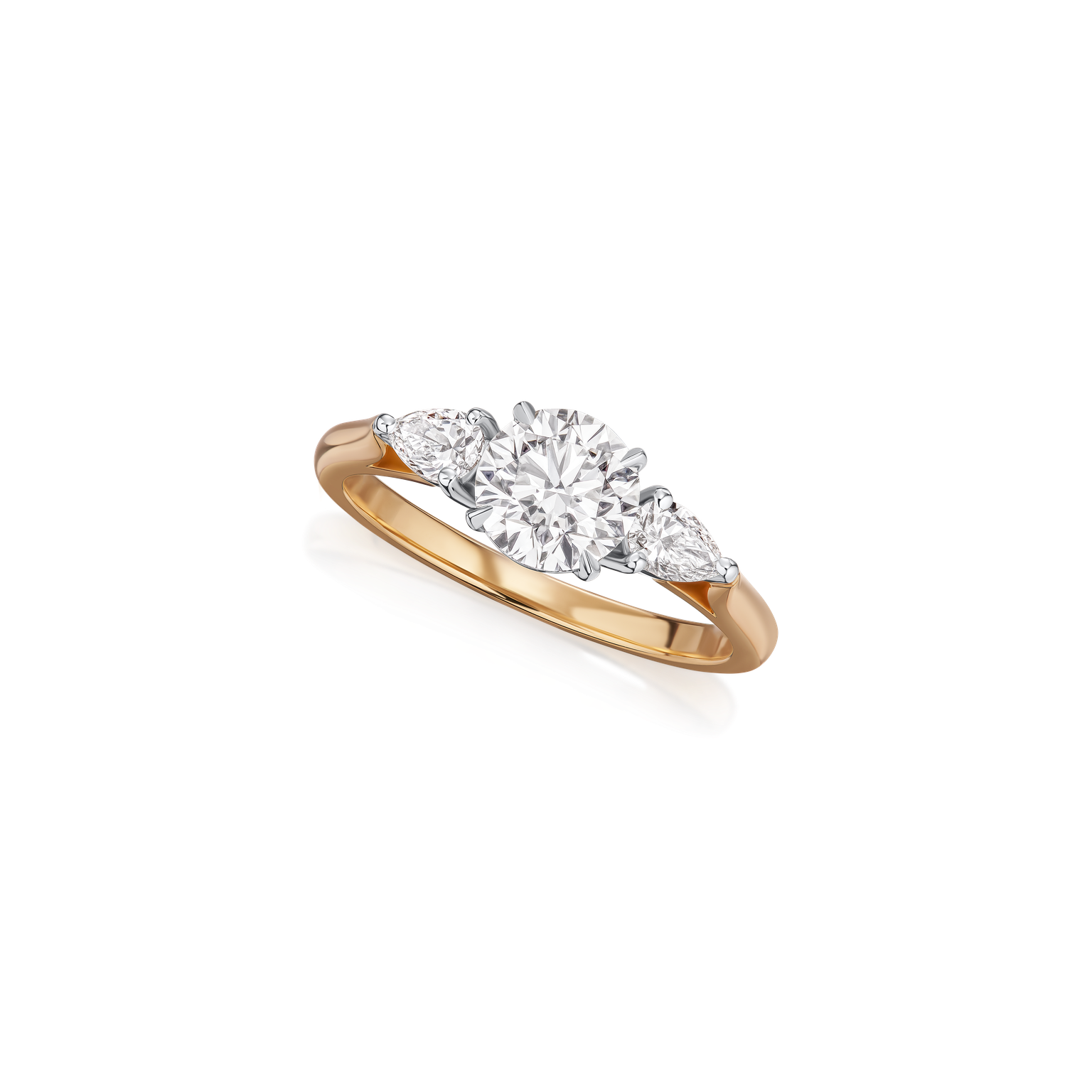 1.01cts Round Brilliant Cut Diamond Three Stone Ring