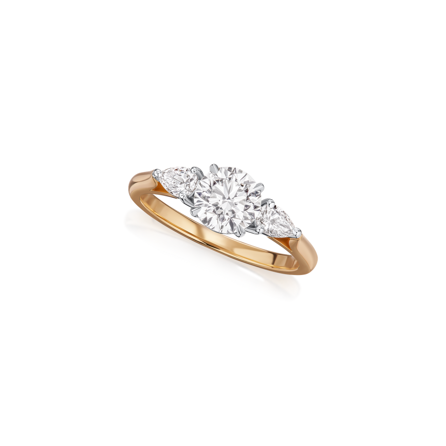 1.01cts Round Brilliant Cut Diamond Three Stone Ring