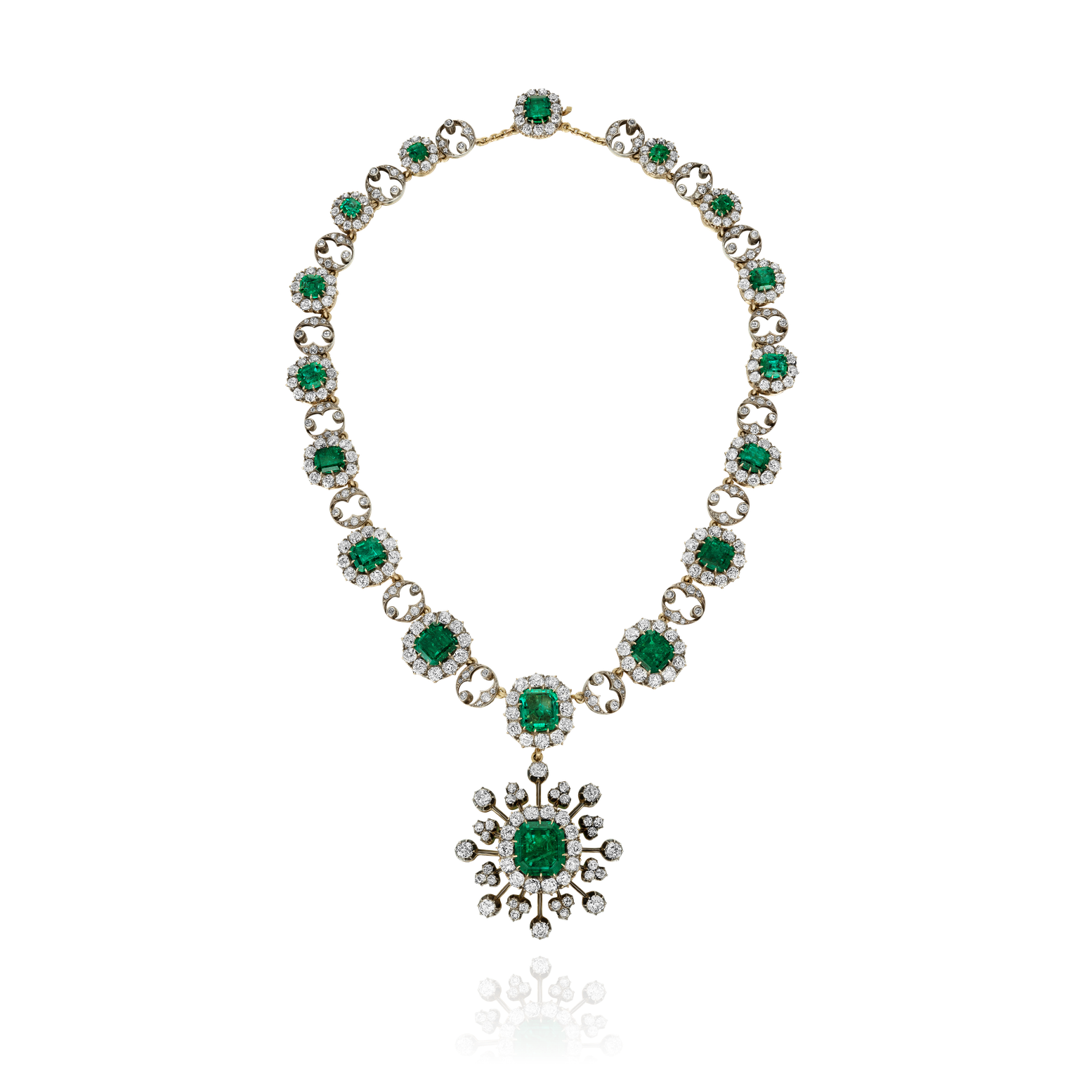 Emerald hot sale antique necklace