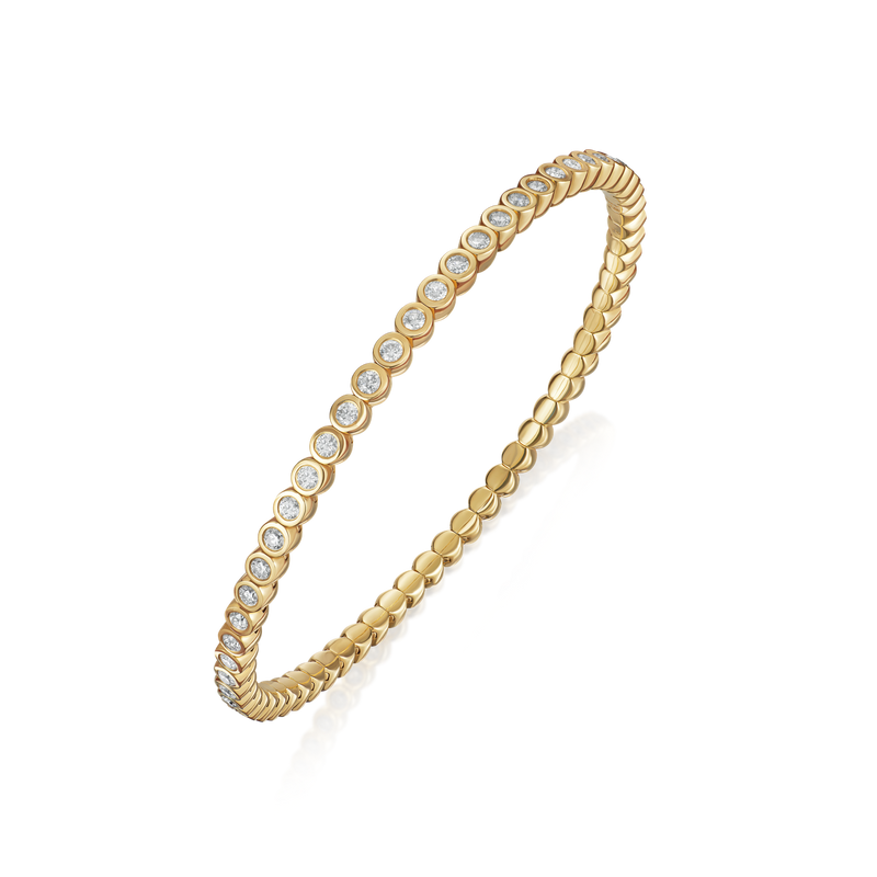 2.00cts Diamond Flexi Bangle in 18ct Yellow Gold