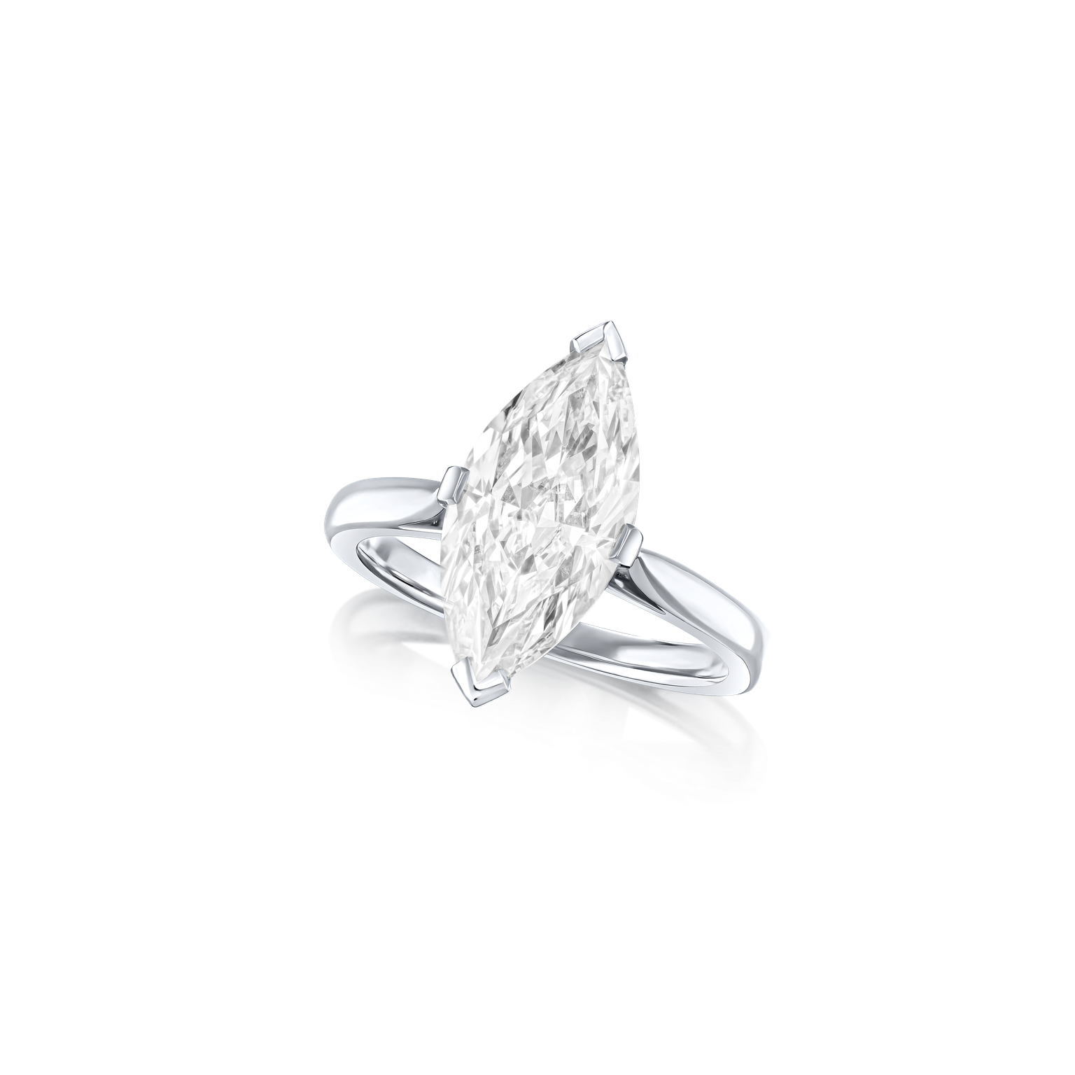3.06cts D-Colour Marquise-Cut Diamond Ring