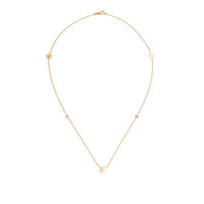 18ct Yellow Gold Four Leafed Clover Necklet