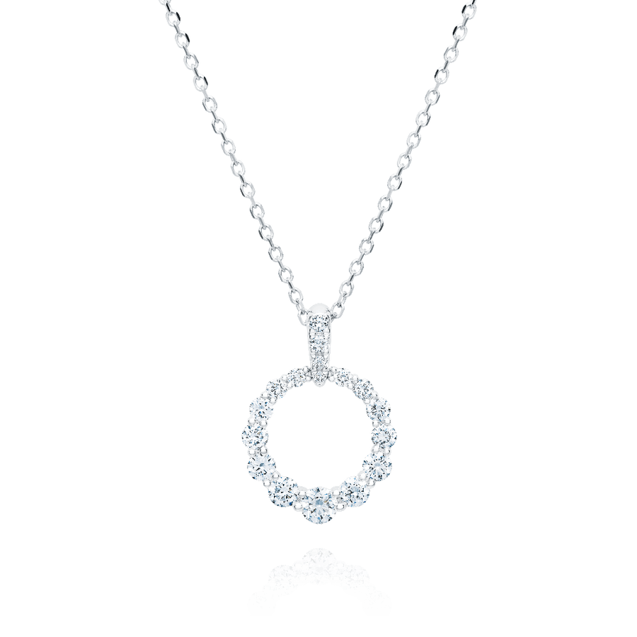 Graduated Diamond Circle Pendant