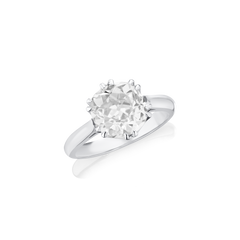 3.04cts Old-Cut Diamond Single Stone Engagement Ring