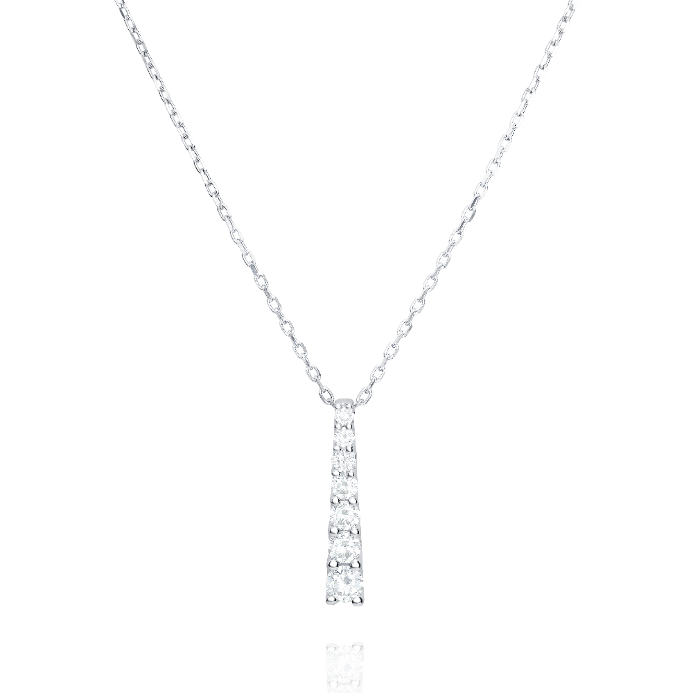 Graduated Diamond Line Pendant