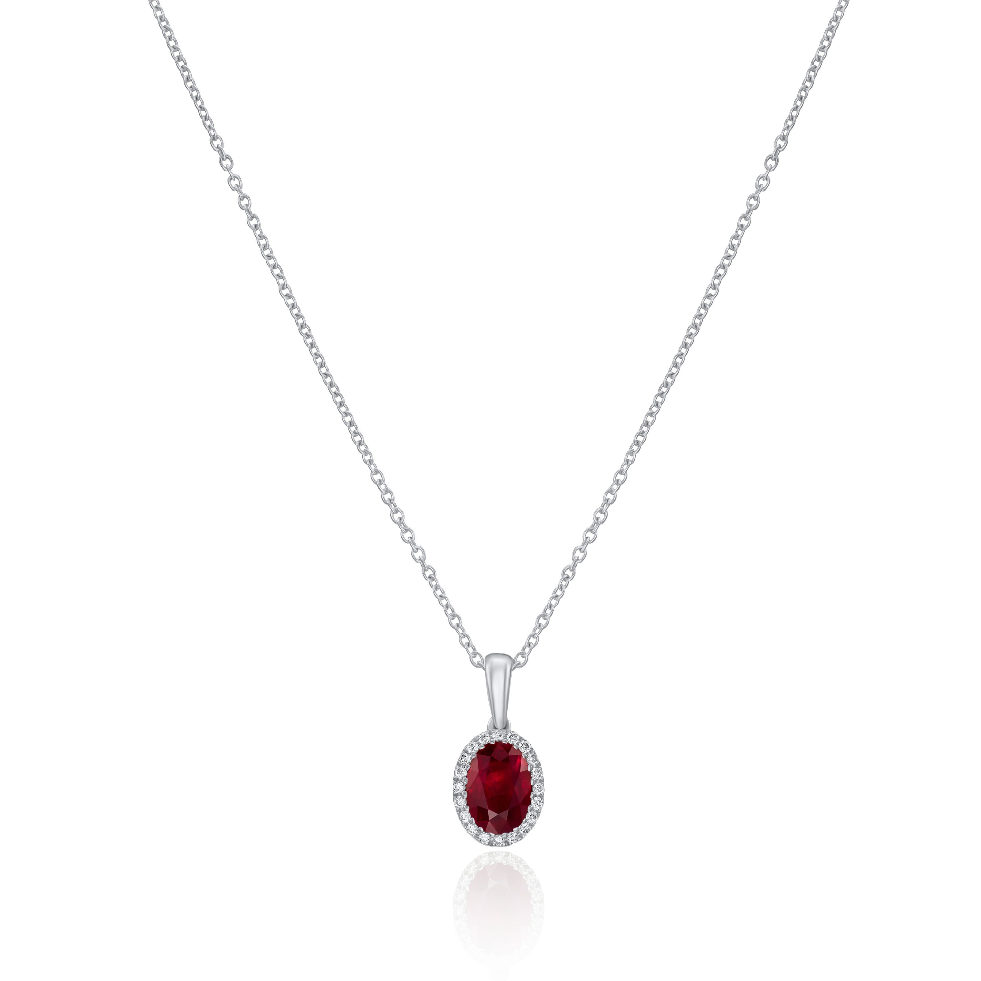 1.03cts Ruby and Diamond Pendant