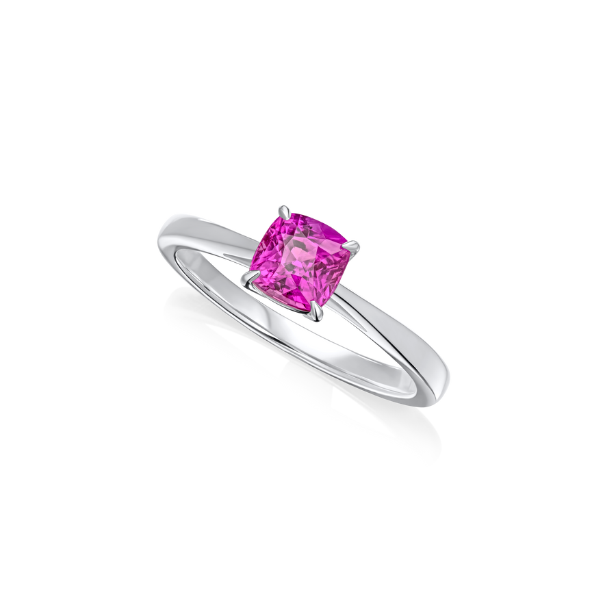 1.02cts Pink Sapphire Platinum Ring