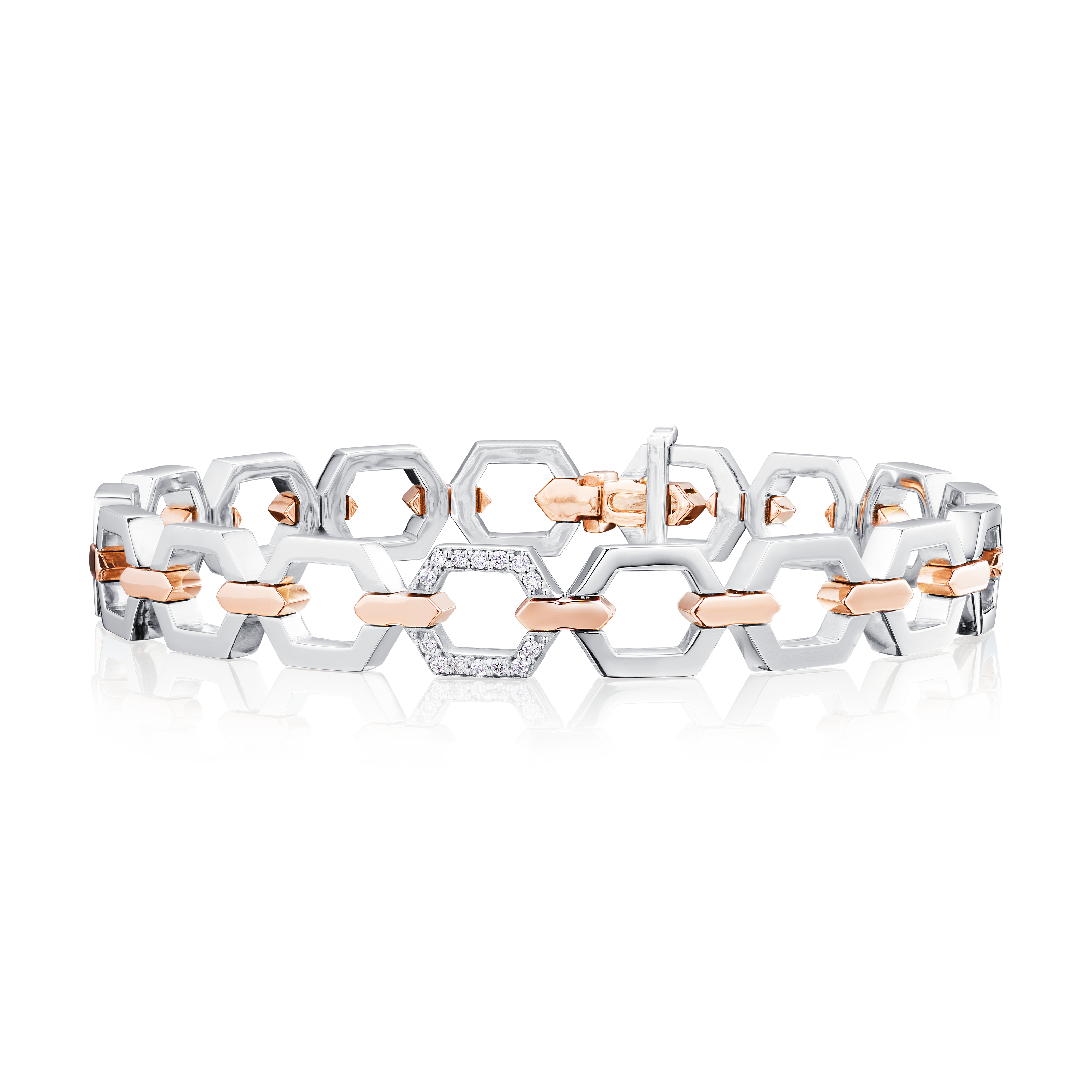 Nectar Collection Diamond Set Platinum Bracelet