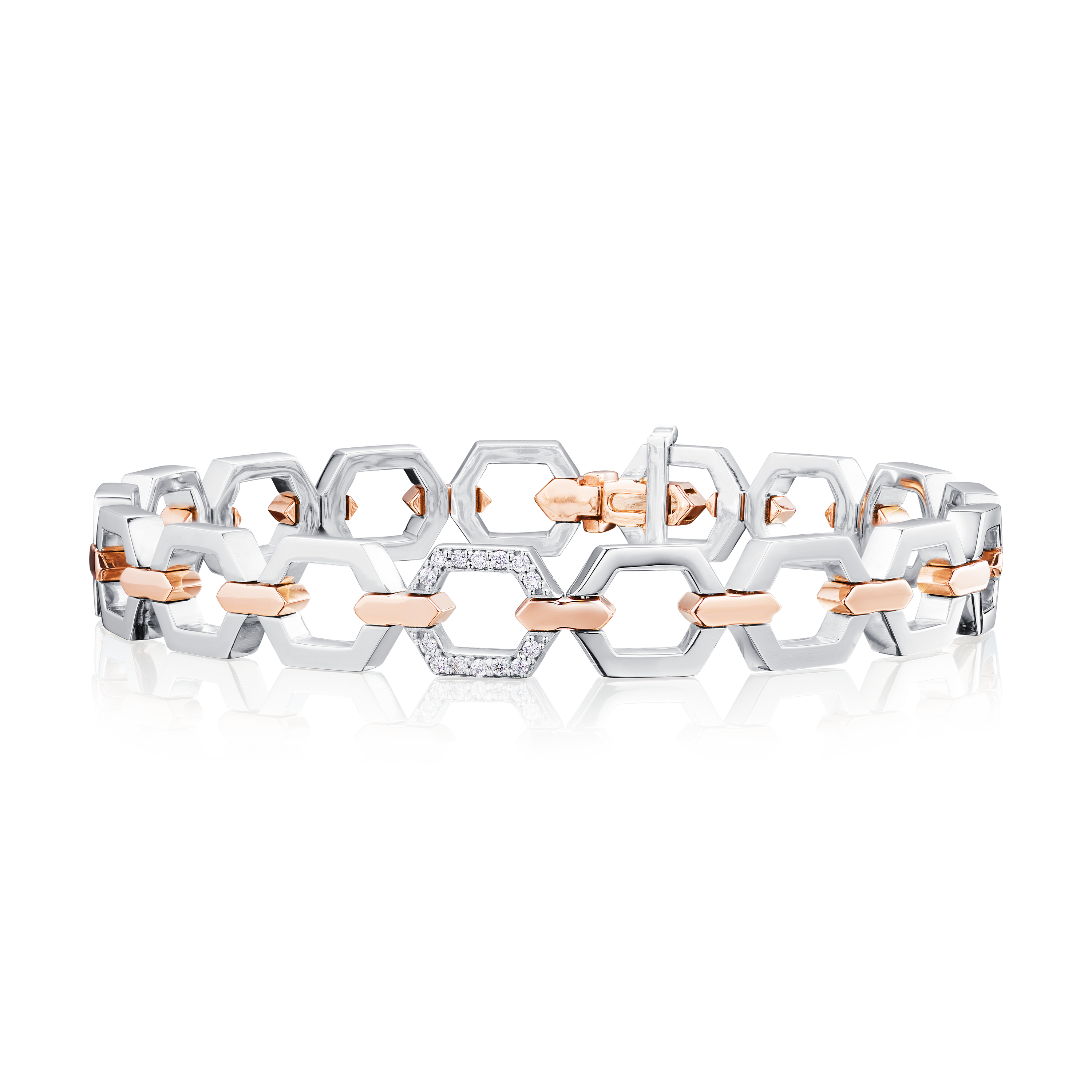 Platinum and rose online gold bracelet