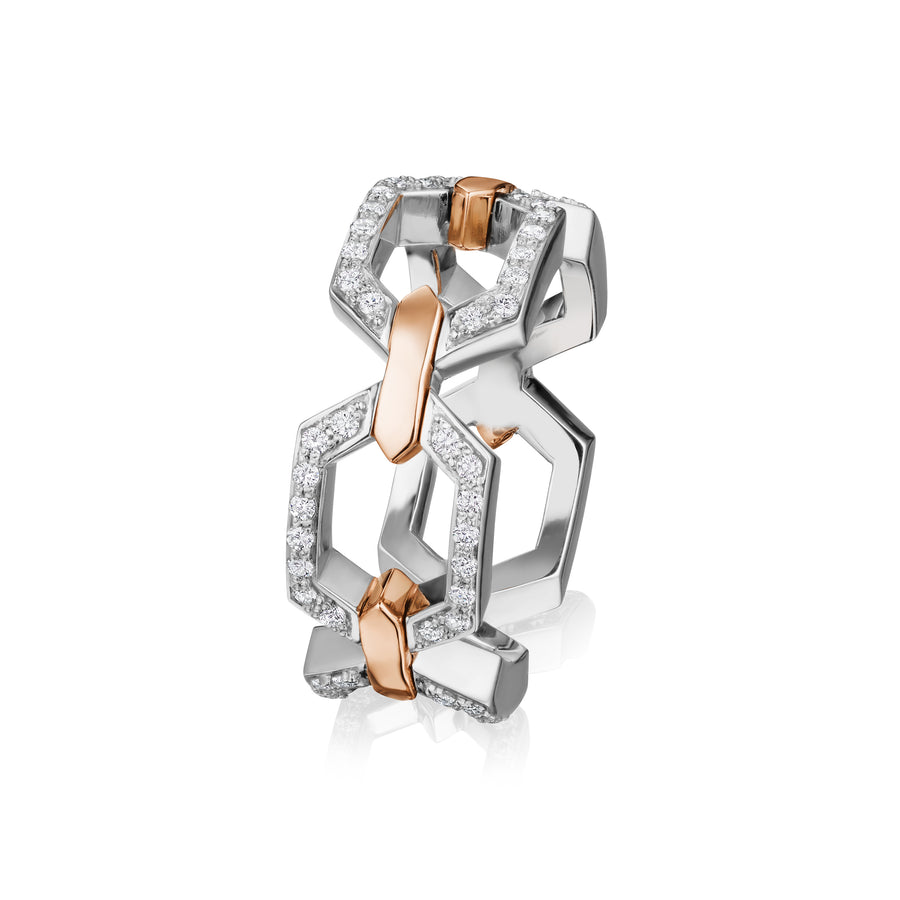 Nectar Diamond Set Platinum Ring