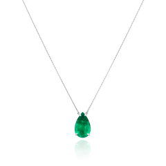 6.07cts Pear-Shape Natural Emerald Pendant