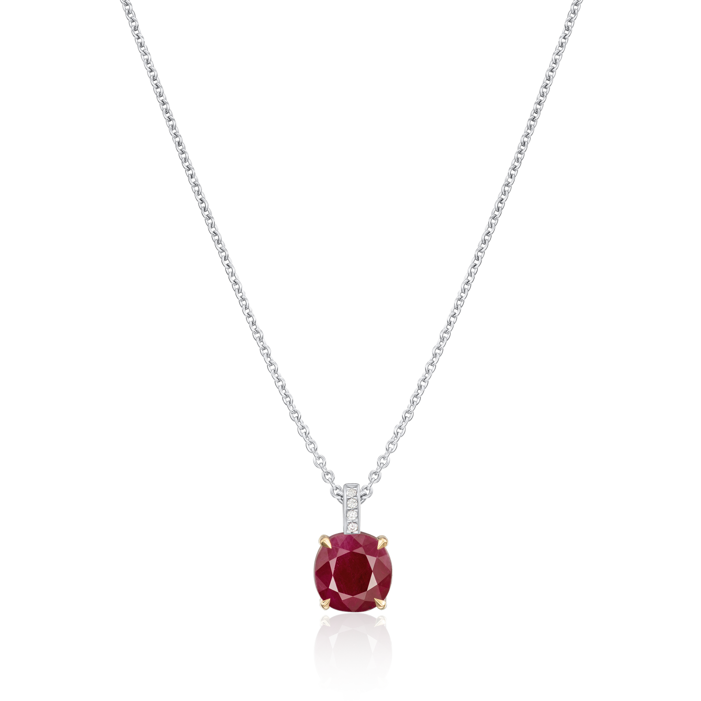 2.57cts Ruby and Diamond Pendant