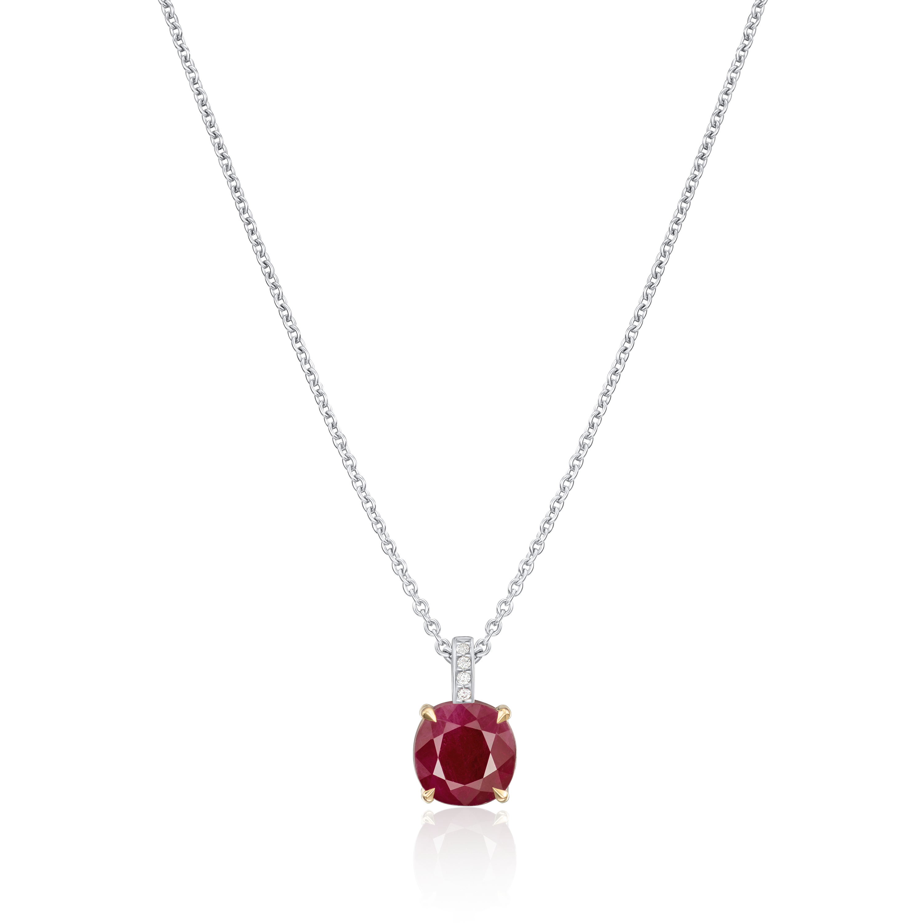2.57cts Ruby and Diamond Pendant