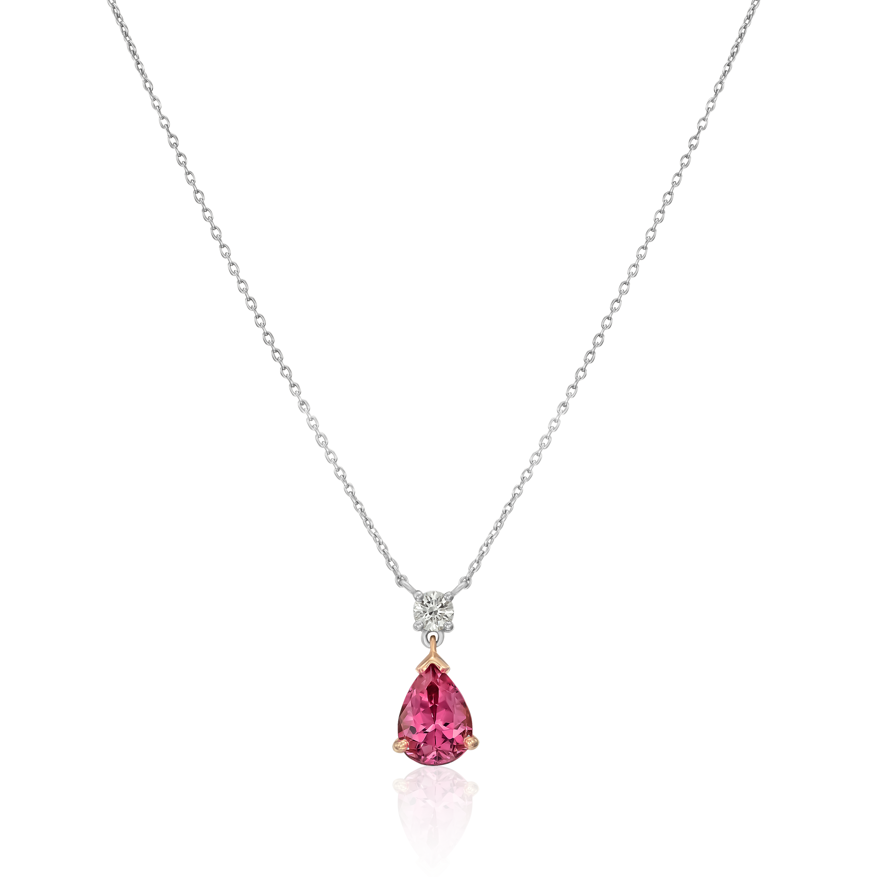 1.14cts Pink Spinel and Diamond Pendant
