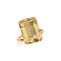 16.35cts Citrine 18ct Rose Gold Ring