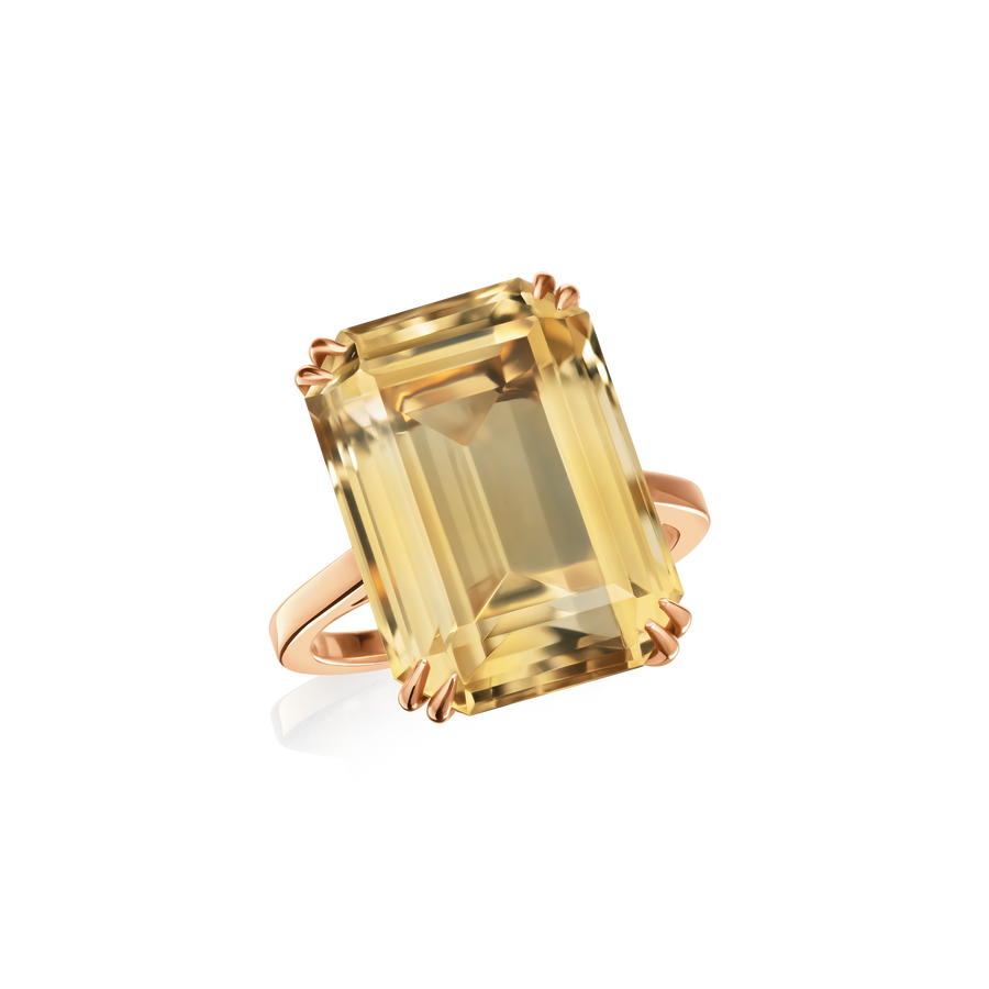 16.35cts Citrine 18ct Rose Gold Ring
