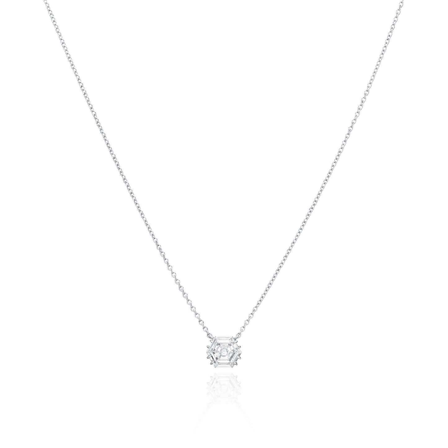 1.65cts Hexagonal Step Cut Diamond Platinum Pendant – G Collins & Sons