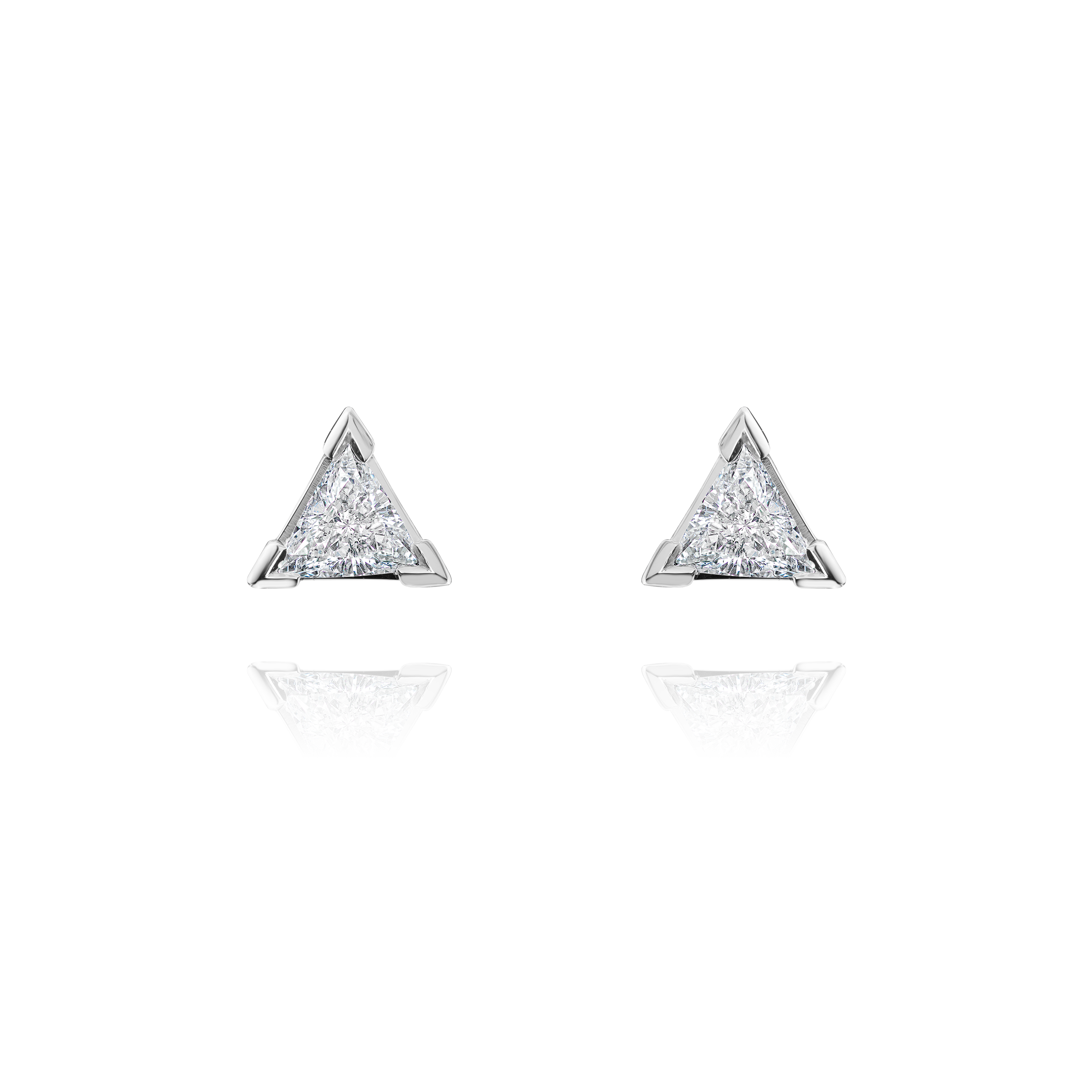 0.94cts Trilliant Cut Diamond Stud Earrings