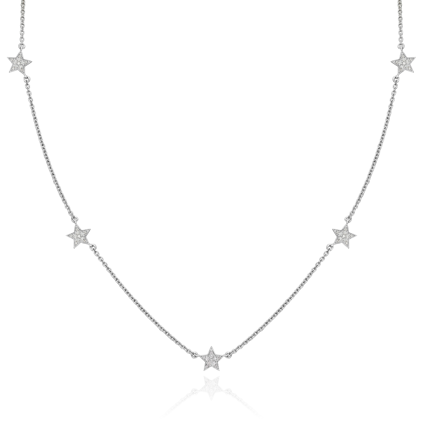 Diamond Set Star Choker Necklace