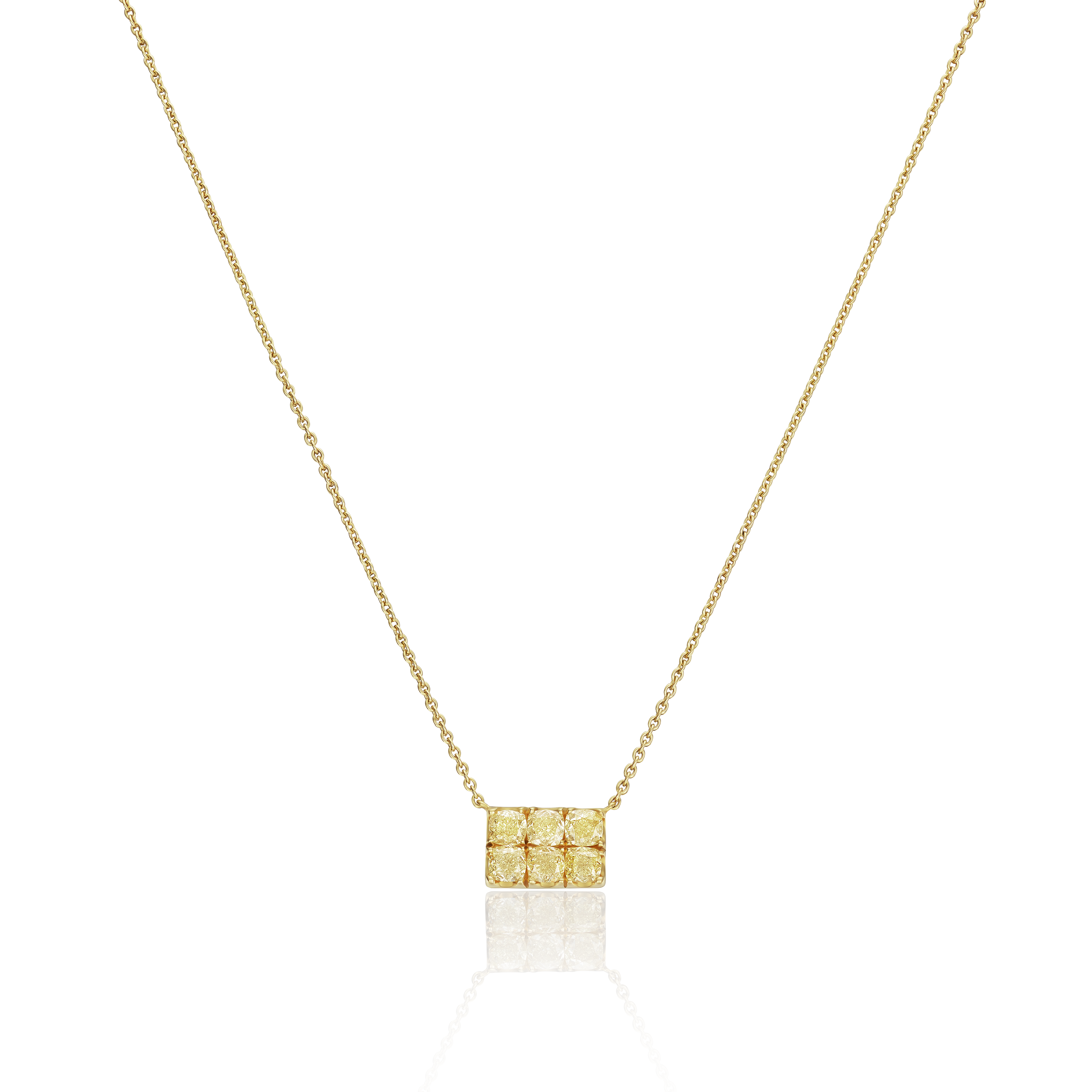 Gold Bar 18ct Yellow Gold Yellow Diamond Pendant