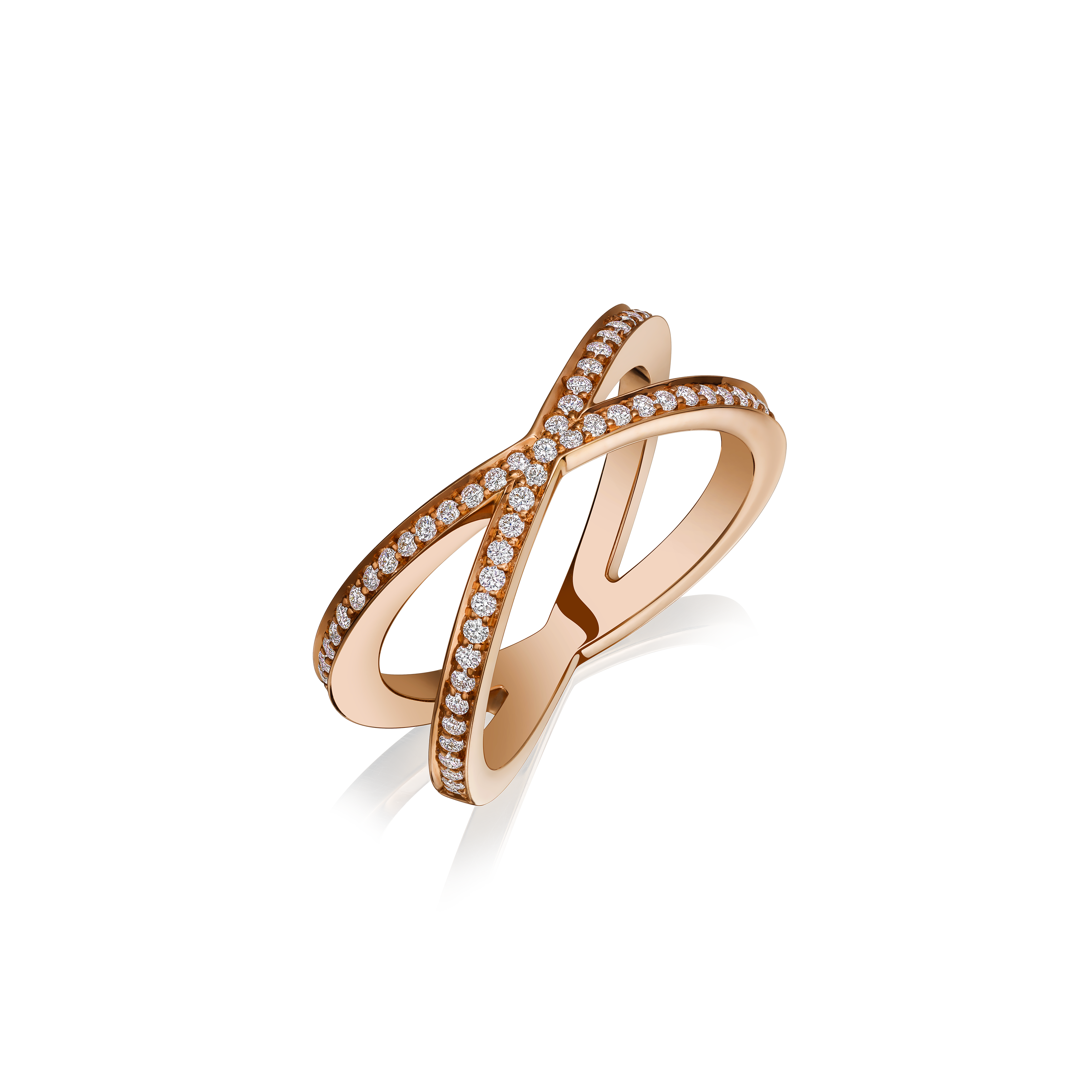 Skyline Crossover 18ct Rose Gold Ring