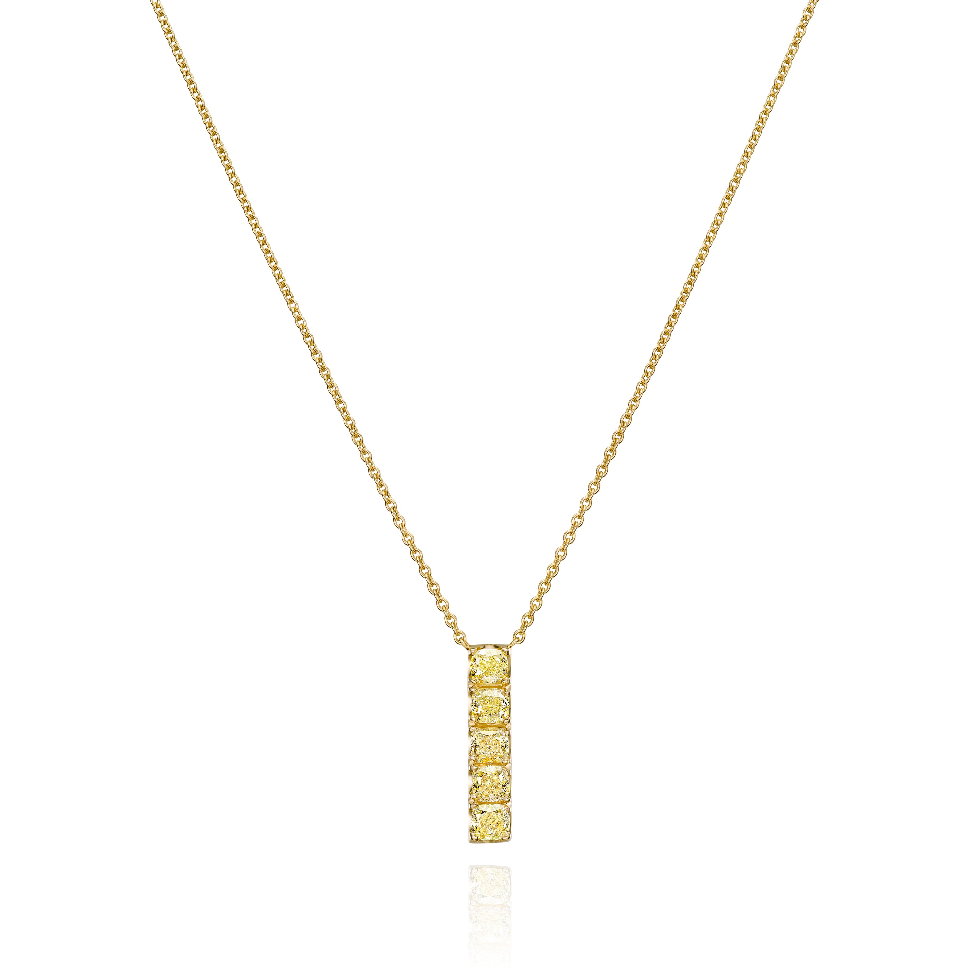 Diamond vertical sale bar pendant necklace