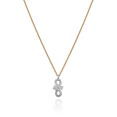 18ct Rose Gold Diamond Set Infinity Pendant