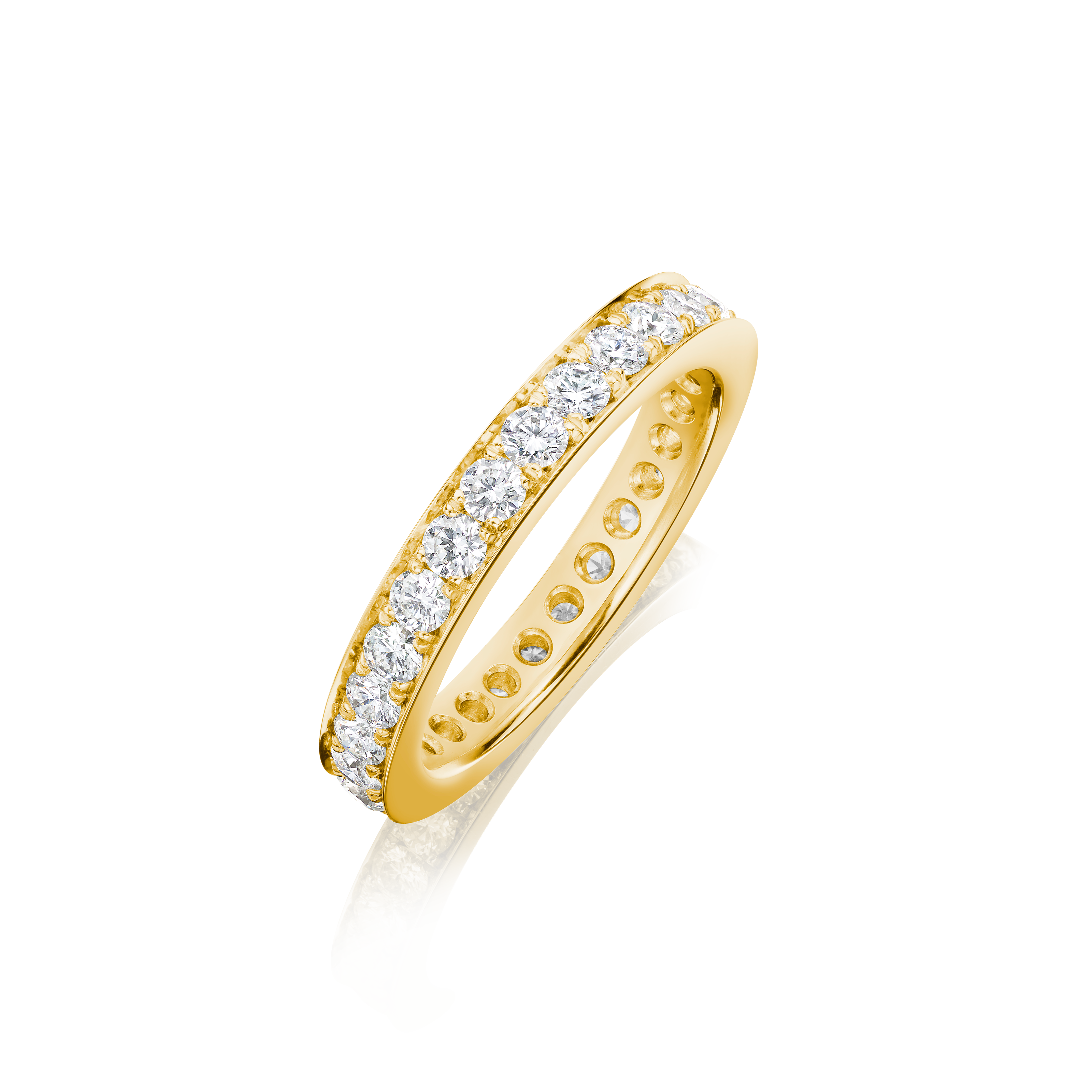 Skyline 4mm Diamond 18ct Yellow Gold Ring